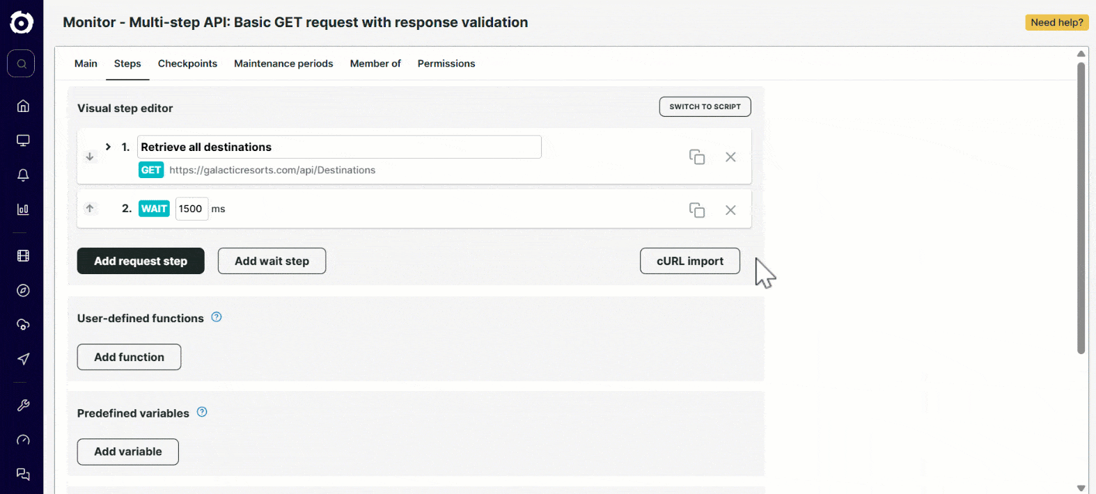 Import cURL requests